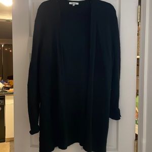 Black Merino Wool and Alpaca Madewell Cardigan